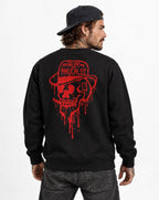 RUM KNUCKLES RK DRIP SKULL RED Sweatshirt - model back