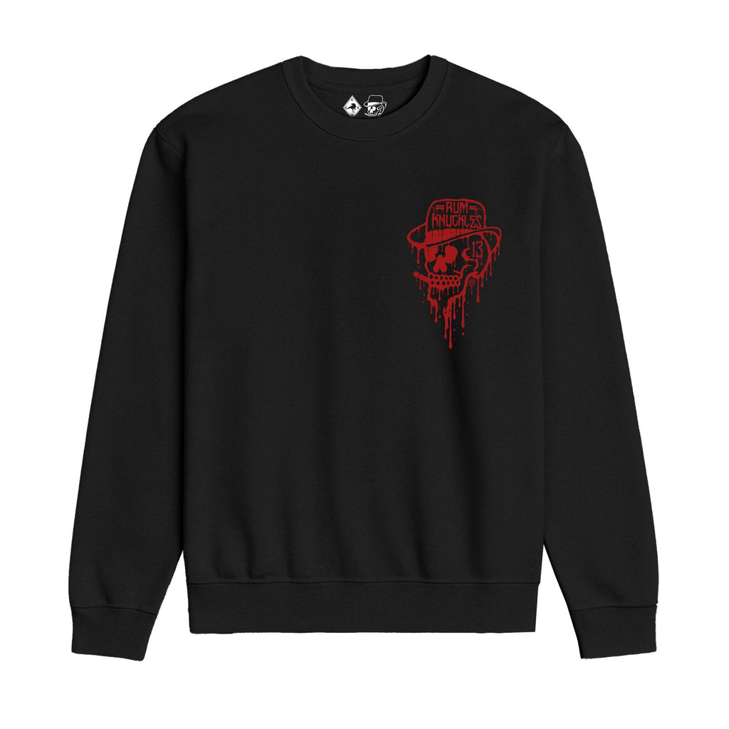 RUM KNUCKLES RK DRIP SKULL RED Sweatshirt - front