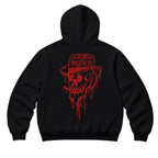 RUM KNUCKLES RK DRIP SKULL RED Zip Hoodie - back