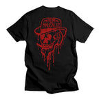 RUM KNUCKLES RK DRIP SKULL RED T-Shirt - back