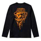 RUM KNUCKLES RK DRIP SKULL ORANGE Long Sleeve Tee - back