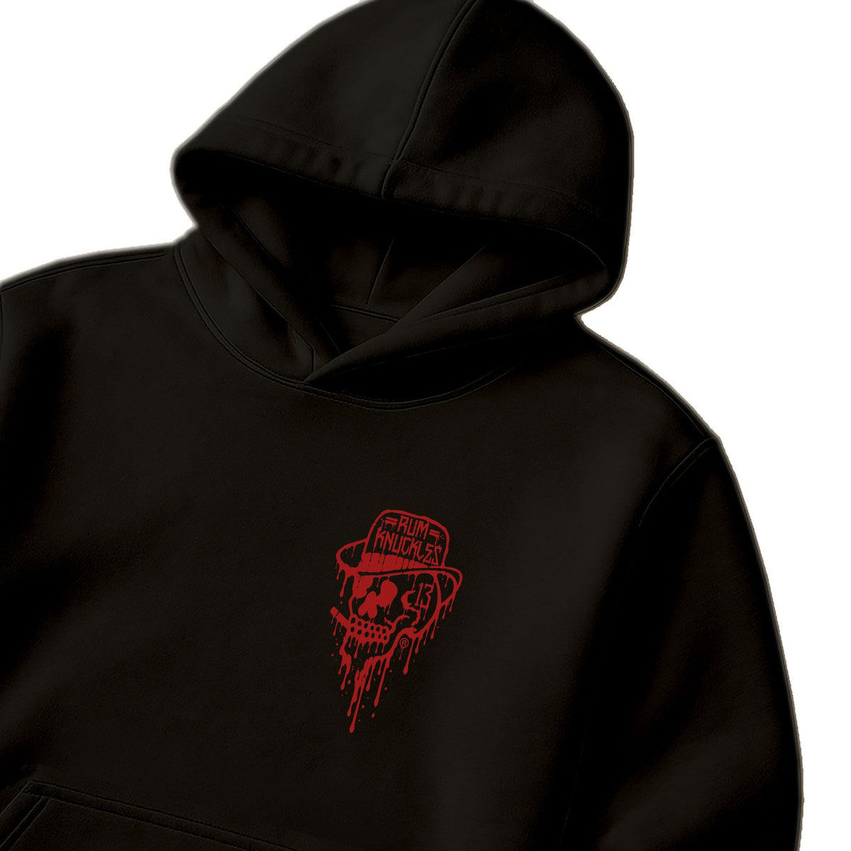 RUM KNUCKLES RK DRIP SKULL RED Hoodie - detail