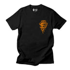 RUM KNUCKLES RK DRIP SKULL ORANGE T-Shirt - front