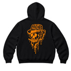 RUM KNUCKLES RK DRIP SKULL ORANGE Zip Hoodie - back