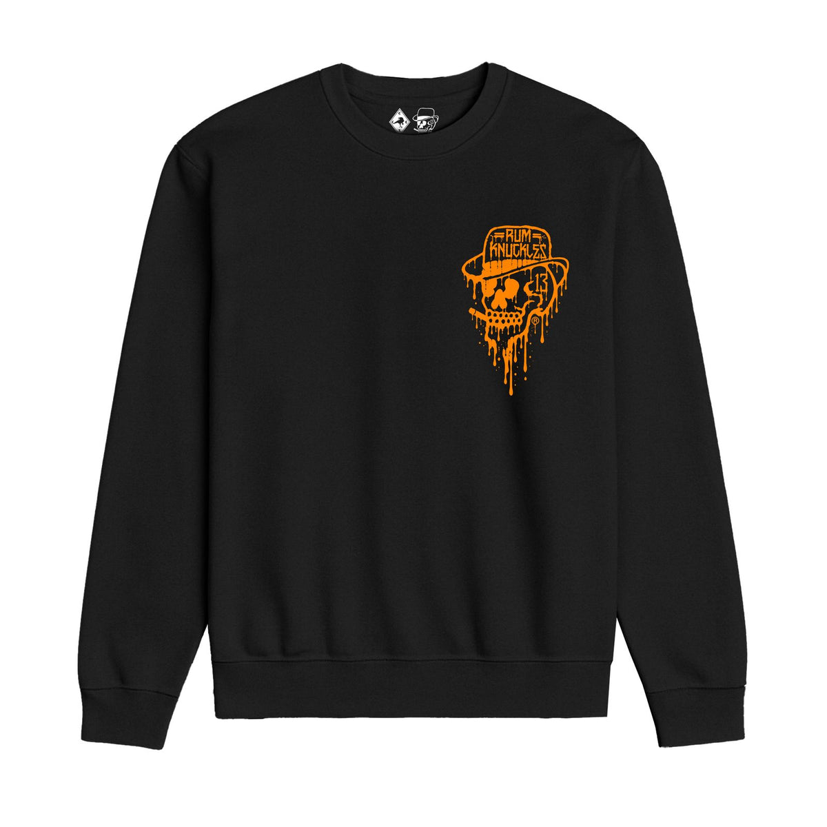 RUM KNUCKLES RK DRIP SKULL ORANGE Sweatshirt - front