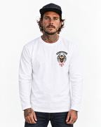 RUM KNUCKLES SPIDER 13 Long Sleeve Tee - White - model front