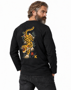 RUM KNUCKLES TATTOO TIGER Long Sleeve Tee - model back