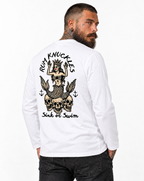 RUM KNUCKLES RK MERMAID Long Sleeve Tee - White - model back