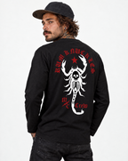 RUM KNUCKLES SCORPIO Long Sleeve Tee - model back