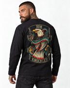 RUM KNUCKLES EAGLE V SNAKE Long Sleeve Tee - model back