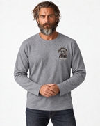RUM KNUCKLES TRAIL BLAZIN Long Sleeve Tee - Heather Grey - model front