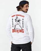 RUM KNUCKLES HEAVY HANDS Long Sleeve Tee - model back