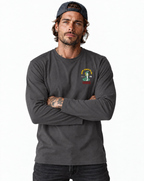 RUM KNUCKLES RK COBRAS Long Sleeve Tee - Charcoal - model front
