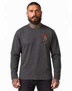 RUM KNUCKLES EAGLE SPIRIT Long Sleeve Tee - Charcoal - model front