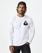 RUM KNUCKLES SPECIAL OPS Long Sleeve Tee - White - model front