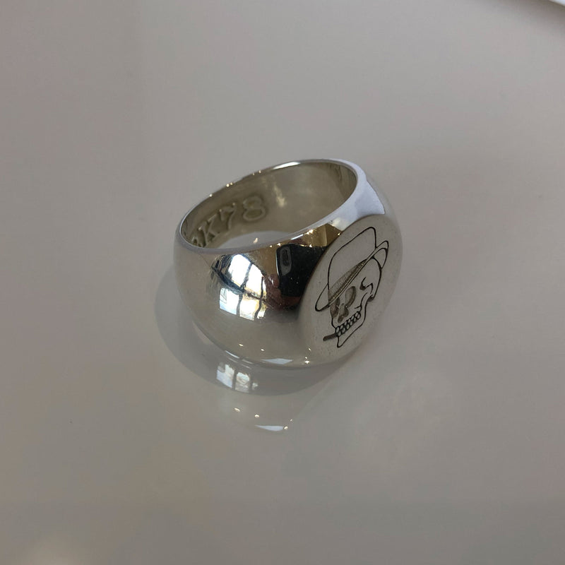 Rum Knuckles Solid 925 Sterling Silver Signet Ring