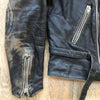 RK Wolf - Hand Painted Vintage Leather Biker Jacket